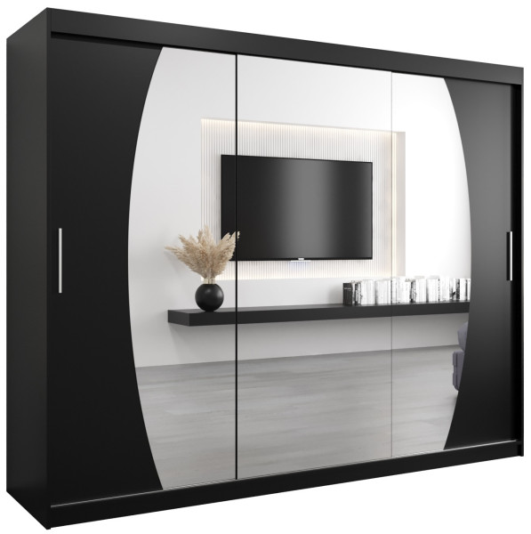 Szafa przesuwna Garderoba Elypse 250 czarny + czarny 87967
