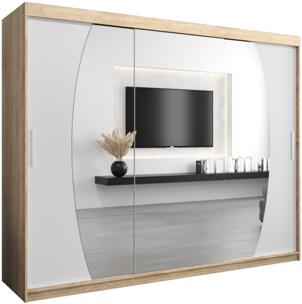 Szafa przesuwna Garderoba Elypse 250 sonoma + biały 87928