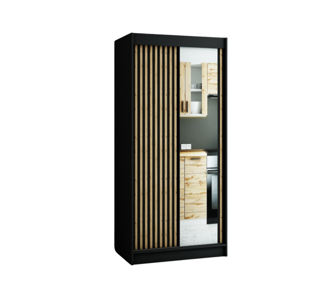 Szafa przesuwna Garderoba LAMELO 2 100 czarny 359352
