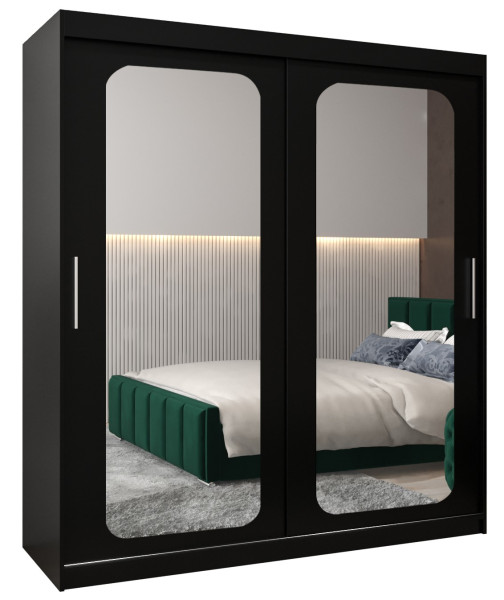 Szafa przesuwna Garderoba PROMO T3 180 czarny/czarny 311701