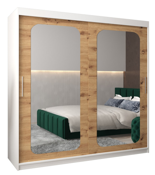 Szafa przesuwna Garderoba PROMO T3 200 biały/artisan 311657