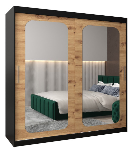 Szafa przesuwna Garderoba PROMO T3 200 czarny/artisan 311682
