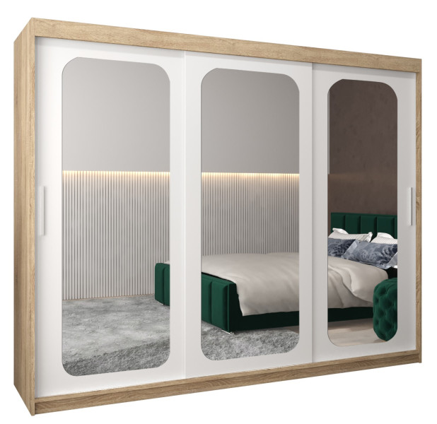 Szafa przesuwna Garderoba PROMO T3 250 sonoma/biały 311857