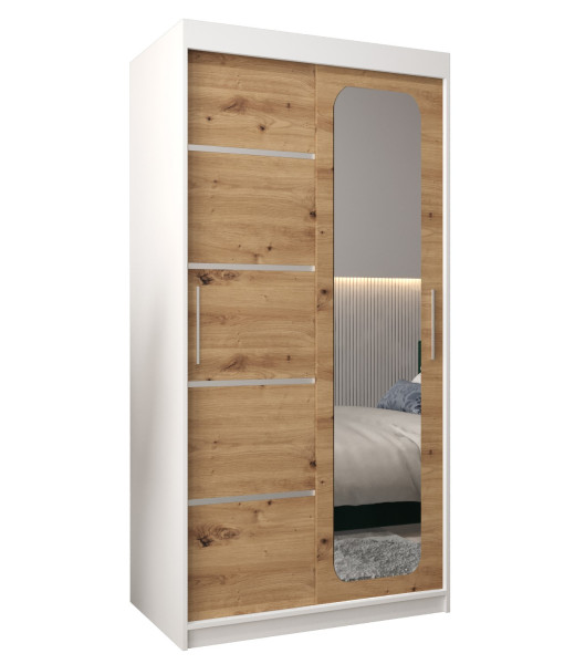 Szafa przesuwna Garderoba PROMO V2 100 biały/artisan 311866