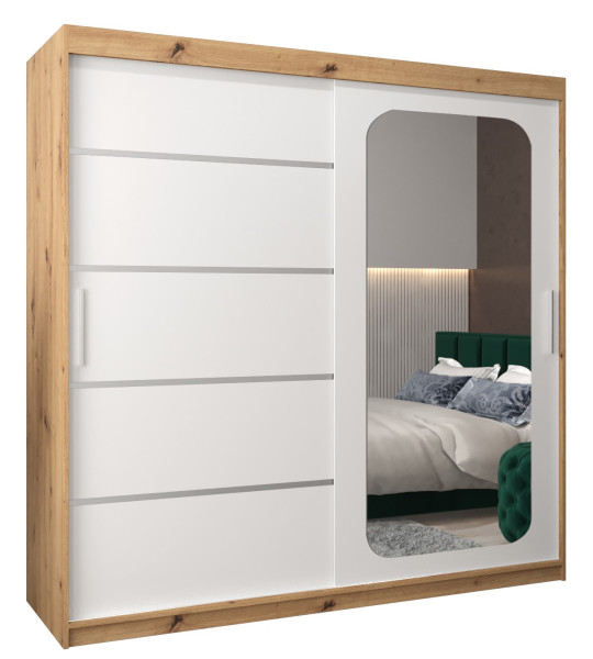 Szafa przesuwna Garderoba PROMO V2 200 artisan/biały 311899