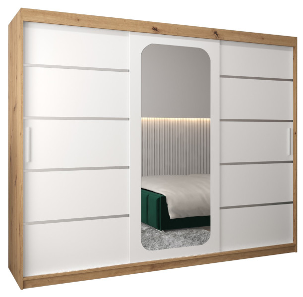 Szafa przesuwna Garderoba PROMO V2 250 artisan/biały 311901