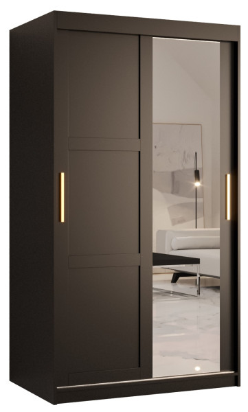 Szafa przesuwna Garderoba Ramiro 2 100 czarny + czarny 82452