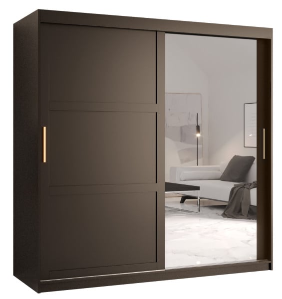 Szafa przesuwna Garderoba Ramiro 2 180 czarny + czarny 82496