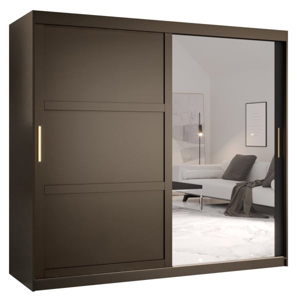 Szafa przesuwna Garderoba Ramiro 2 200 czarny + czarny 82108