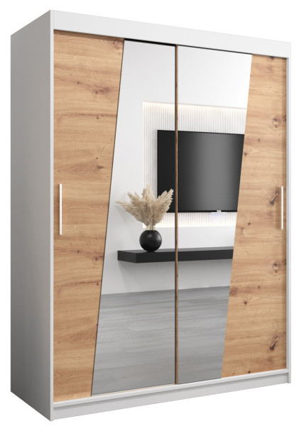 Szafa przesuwna Garderoba RHOMB 150 biały + artisan 102651