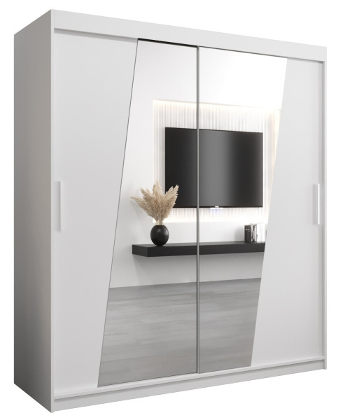 Szafa przesuwna Garderoba RHOMB 180 biały + biały 102625