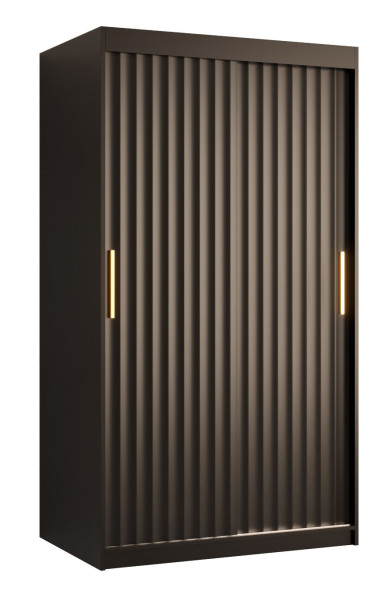 Szafa przesuwna Garderoba Riflo Wave 1 100 czarny + czarny 82151