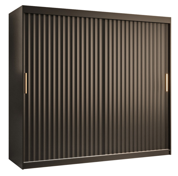 Szafa przesuwna Garderoba Riflo Wave 1 200 czarny + czarny 82194