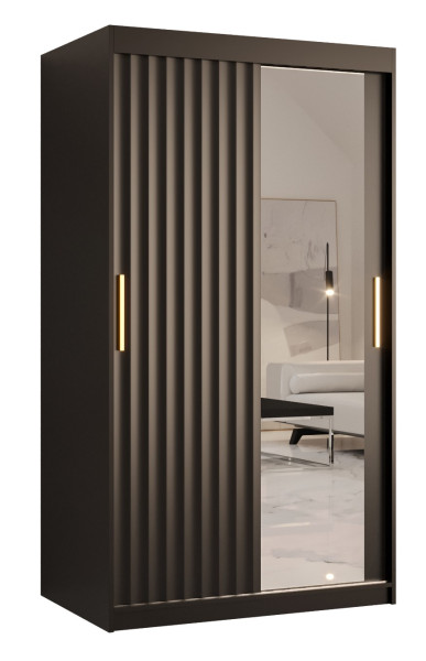 Szafa przesuwna Garderoba Riflo Wave 2 100 czarny + czarny 82375