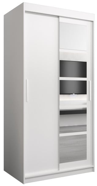Szafa przesuwna garderoba ROMA 01 100 biały + biały 97442