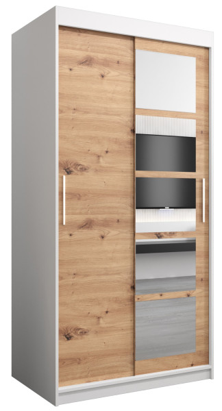 Szafa przesuwna garderoba ROMA 01 100 biel + artisan 97328