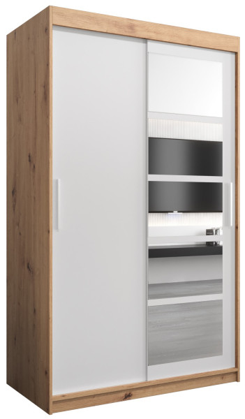 Szafa przesuwna garderoba ROMA 01 120 artisan + biały 97425