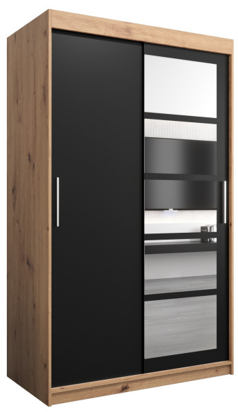 Szafa przesuwna garderoba ROMA 01 120 artisan + czarny 96997