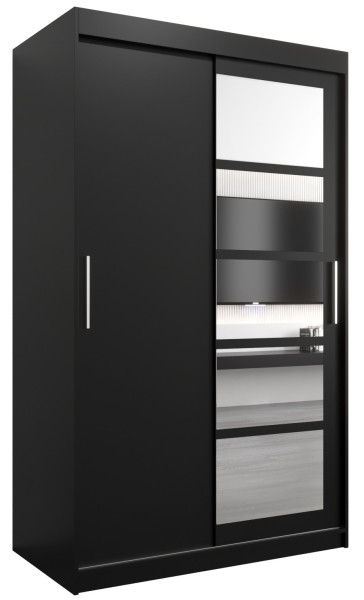 Szafa przesuwna garderoba ROMA 01 120 czarny + czarny 97200