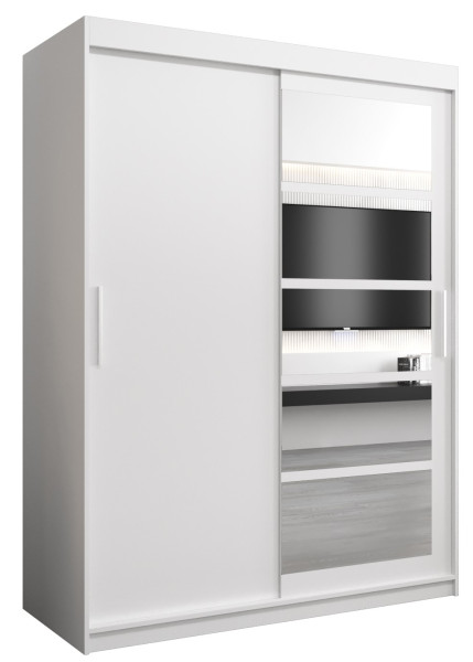 Szafa przesuwna garderoba ROMA 01 150 biały + biały 97073
