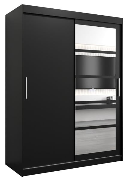 Szafa przesuwna garderoba ROMA 01 150 czarny + czarny 96976