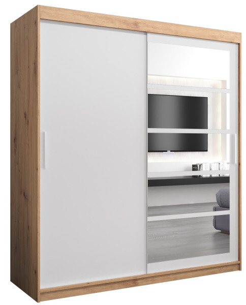 Szafa przesuwna Garderoba Roma 01 180 artisan + biały 101094