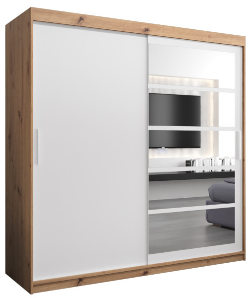 Szafa przesuwna garderoba ROMA 01 200 artisan + biały 97114