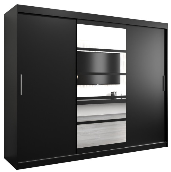 Szafa przesuwna garderoba ROMA 01 250 czarny+ czarny 97350