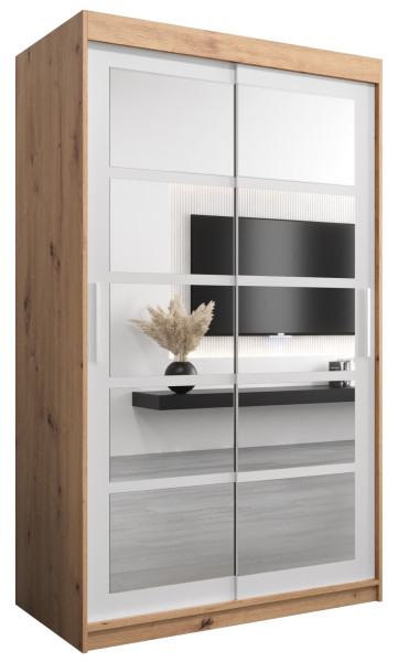 Szafa przesuwna garderoba ROMA 02 120 artisan + biały 97324