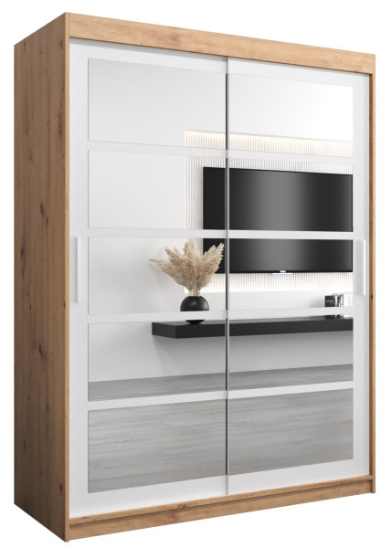 Szafa przesuwna garderoba ROMA 02 150 artisan + biały 96974