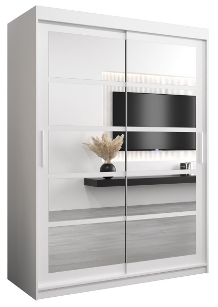 Szafa przesuwna garderoba ROMA 02 150 biały + biały 97031