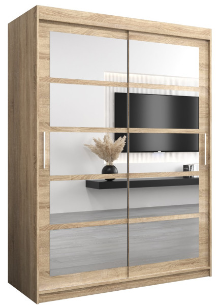 Szafa przesuwna garderoba ROMA 02 150 sonoma + sonoma 97558