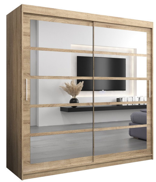 Szafa przesuwna garderoba ROMA 02 200 sonoma + sonoma 96987
