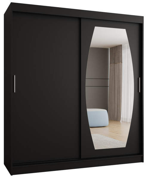 Szafa przesuwna garderoba ROSSA 180 czarny mat 693103