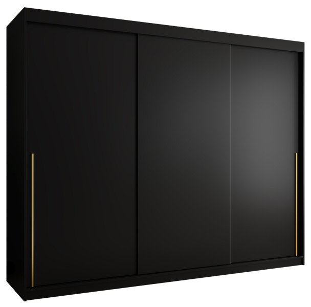 Szafa przesuwna Garderoba SIMA T 250 czarny + u. złoty 1078558