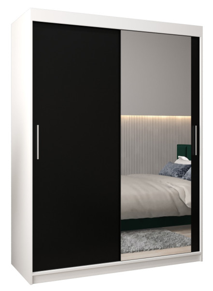 Szafa przesuwna Garderoba Tokyo 2 150 biały + czarny 78240