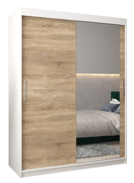 Szafa przesuwna Garderoba Tokyo 2 150 biały + sonoma 78243