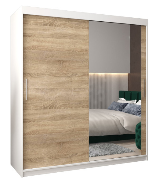 Szafa przesuwna Garderoba Tokyo 2 180 biały + sonoma 78965