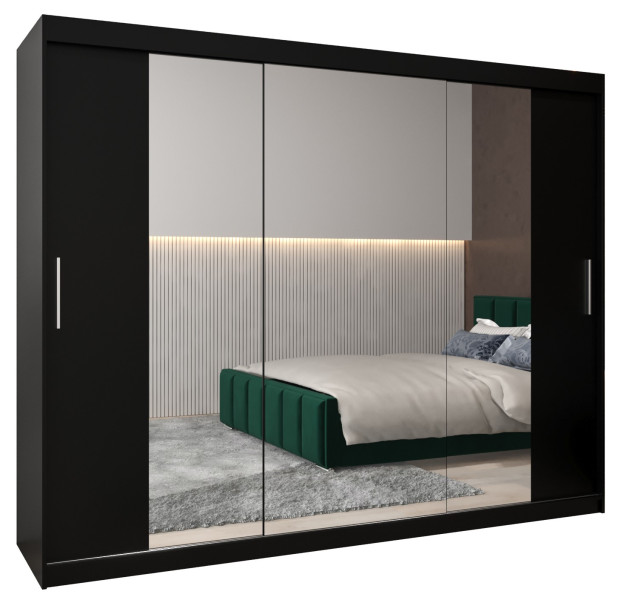 Szafa przesuwna Garderoba Tokyo 2 250 czarny + czarny 78982