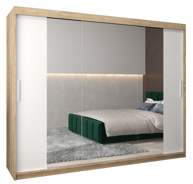 Szafa przesuwna Garderoba Tokyo 2 250 sonoma + biały 79001