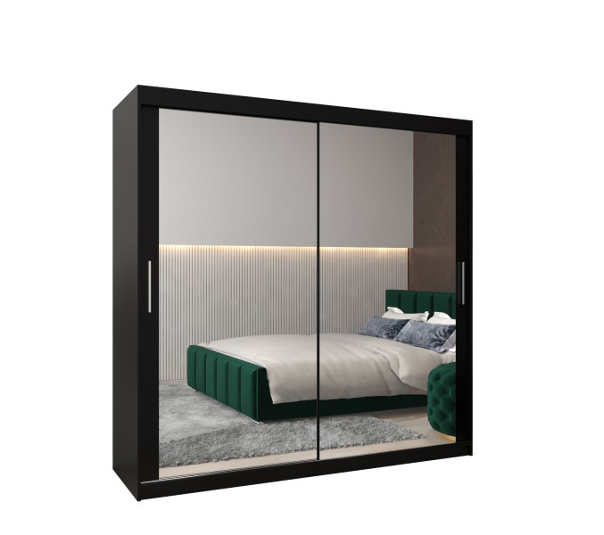 Szafa przesuwna Garderoba Tokyo 3 200 czarny + czarny 760084