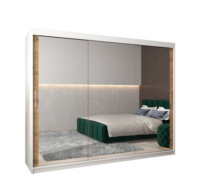 Szafa przesuwna Garderoba Tokyo 3 250 biały + artisan 760074