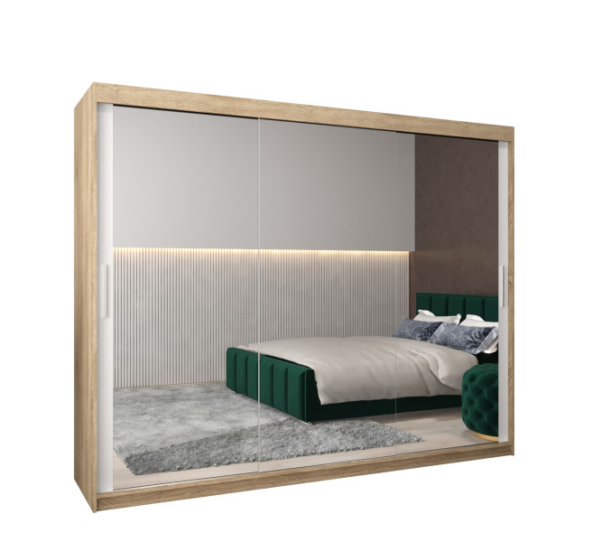 Szafa przesuwna Garderoba Tokyo 3 250 sonoma + biały 759972