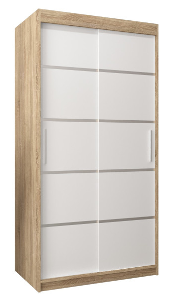 Szafa przesuwna Garderoba Verona 1 100 sonoma + biały 90100
