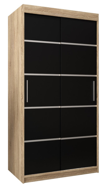 Szafa przesuwna Garderoba Verona 1 100 sonoma + czarny 90713