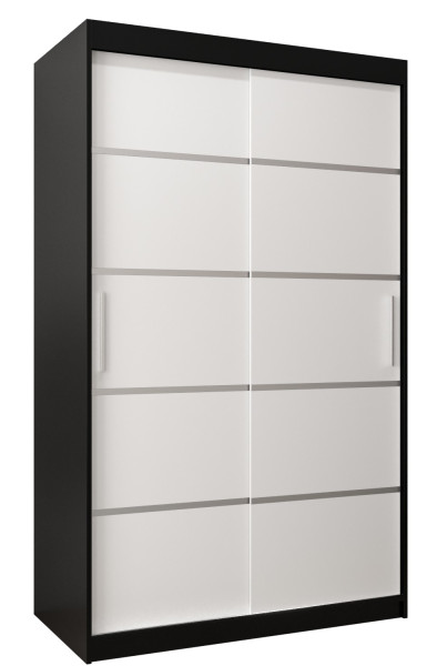 Szafa przesuwna Garderoba Verona 1 120 czarny + biały 90080
