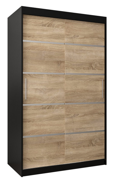Szafa przesuwna Garderoba Verona 1 120 czarny + sonoma 90279