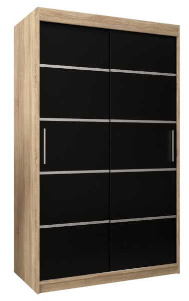 Szafa przesuwna Garderoba Verona 1 120 sonoma + czarny 90103