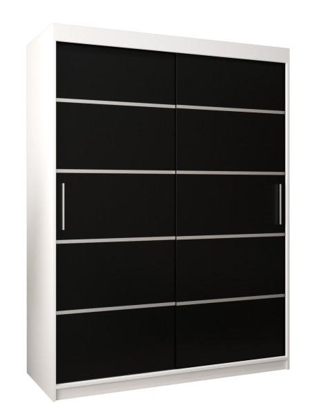 Szafa przesuwna Garderoba Verona 1 150 biały + czarny 90560