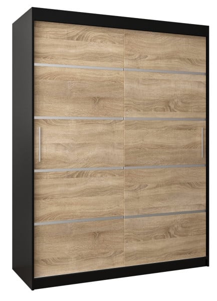 Szafa przesuwna Garderoba Verona 1 150 czarny + sonoma 90695